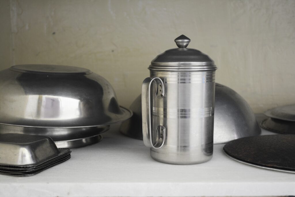 The kitchen is equipped with the basics for a cup of tea or coffee, a piece of toast